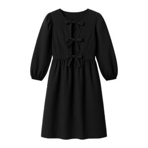 3 Tied Bow front Cotton Dress